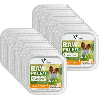 Krmivo pro psa Vetexpert RAW PALEO PATE MINI adult turkey 24x150g - indická etiketa
