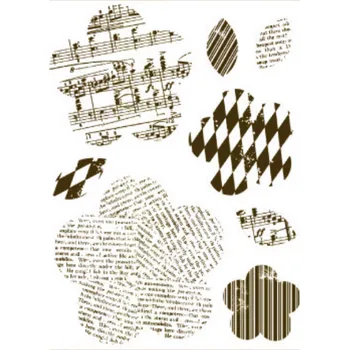 Dětské razítko Gelová razítka - Kytky a stonky s motivy