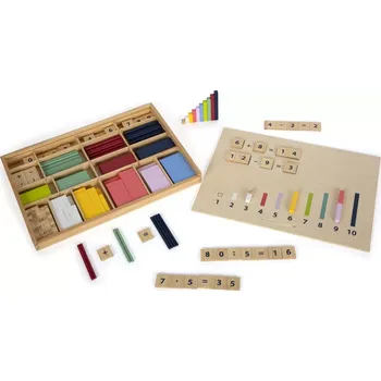 Dřevěná hračka Dřevěná matematická sada v boxu SMALL FOOT Educate