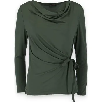 Dámská halenka Halenka s vázáním U8381 Italie barva: zelená-khaki