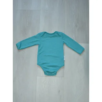 Kojenecký body Rostoucí Merino Body MoniLu dl.rukáv - zelenkavá Velikost Body: 50/56-62