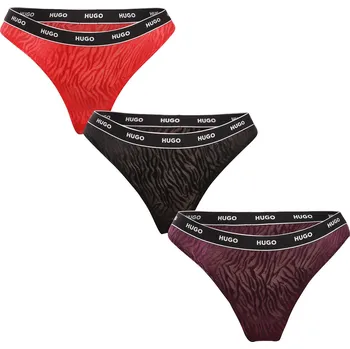 Kalhotky 3PACK dámské kalhotky HUGO vícebarevné (50523826 961) L Možnost vrácení zboží ZDARMA do 120 dnů!