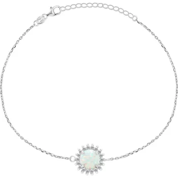 Náramek Brilio Silver Půvabný náramek se syntetickým opálem BRC37W + 2 měsíce na vrácení zboží