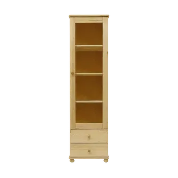 regál Kombinovaná vitrína MB 69 borovice masiv 40x190x42 cm