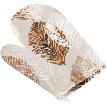 Chňapka Bellatex Kuchyňská chňapka 28x18 cm Listy béžová, hnědá