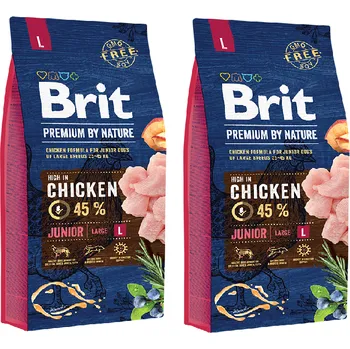 Krmivo pro psa BRIT Premium By Nature Junior L 2x15kg