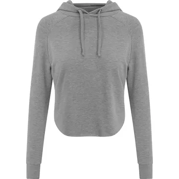 Dámská mikina Just Cool Dámská cropp mikina s překříženými zády Šedá žíhaná XS