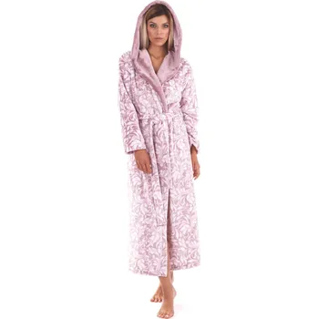 Dámská móda Dámský župan Flora s kapucí 3956 4303 mauve mist - Vestis L