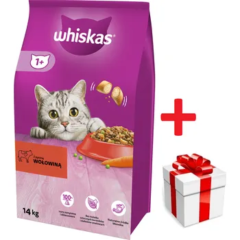 Krmivo pro kočku WHISKAS Adult hovězí 14 kg + Překvapení pro kočku