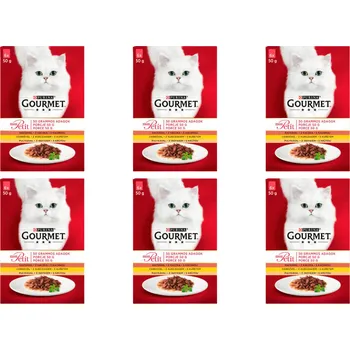 GOURMET mon Petit Krmivo pro kočky - drůbeží směs 72x50g