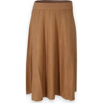 Dámská sukně Sukně úplet 87240 Itálie barva: hnědá-camel, velikost: M/L
