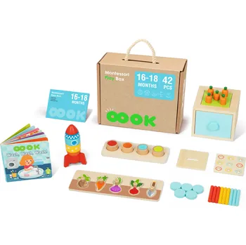 Výuková hračka Mamido Montessori box XXL 6v1 42ks pro děti od 16 měsíců Naučné Motorické