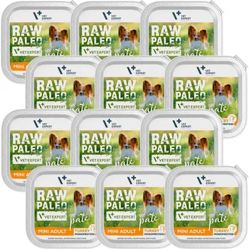 Krmivo pro psa Vetexpert RAW PALEO PATE MINI adult turkey 12x150g - indická etiketa
