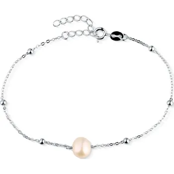 Náramek JVD Něžný stříbrný náramek s říční perlou SVLB0760SD2P118 + 2 měsíce na vrácení zboží