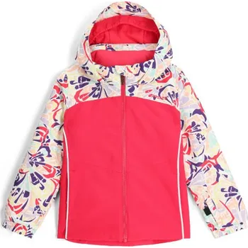 Dívčí bunda Dívčí lyžařská bunda Spyder CONQUER - červená/bílá 122