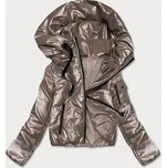 Krátká dámská bunda v barvě cappuccino (B8138-12) odstíny béžové L (40)