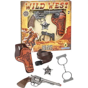 Dětská zbraň Gonher Alltoys Kovbojská sada střední s pouty