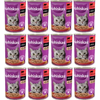 Krmivo pro kočku WHISKAS Adult hovězí 12x400g