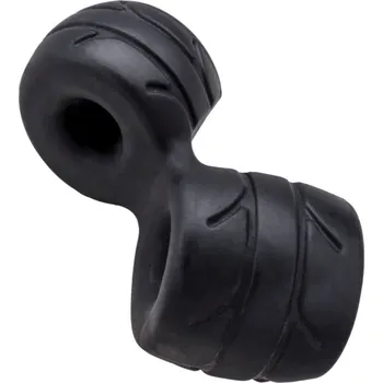 Erekční kroužek a natahovač varlat Perfect Fit Cock + Ball černý, elastický erekční kroužek na penis a varlata