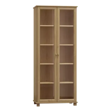 regál Kombinovaná vitrína MB 106 borovice masiv 80x190x42 cm
