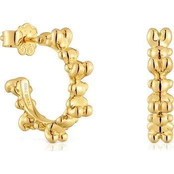 Náušnice Tous Pozlacené kruhové náušnice Bold Bear 1004194800 + 2 měsíce na vrácení zboží