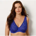 Blancheporte Sada 2 zmenšujících podprsenek z krajky, s kosticemi modrá+růžová 100E