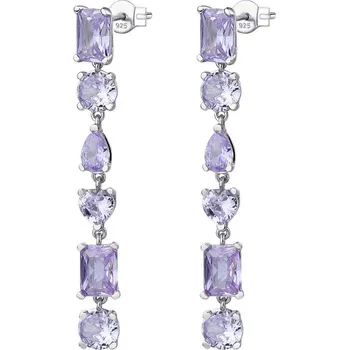 Náušnice Rosato Luxusní stříbrné náušnice s fialovými zirkony Gemma RZGE21 + 2 měsíce na vrácení zboží