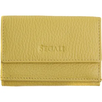 Peněženka Malinká dámská kožená peněženka Segali SG1756 MINI pastelově žlutá
