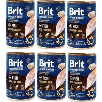 Pro psa Brit Premium by Nature Ryba s rybí kůží 6x400g
