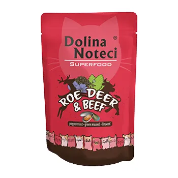 Krmivo pro kočku DOLINA NOTECI Superfood srnčí a hovězí maso sáček 85g