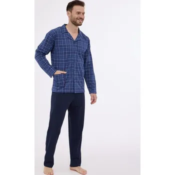 Pánské pyžamo Pyžamo Cornette dlouhé propínací 114 nadměrné Velikost: 3XL, Vzor: 114074