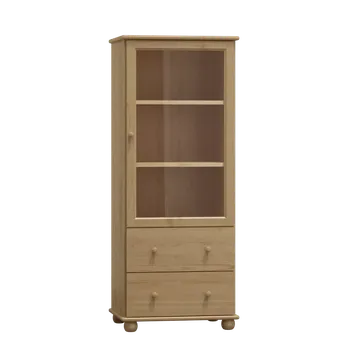 regál Kombinovaná vitrína MB 105 borovice masiv 60x139x42 cm