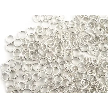 Korálek Protikroužek dvojitý stříbrný 6 mm