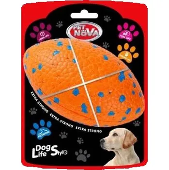 Hračka pro psa Pet Nova Rugby 14cm STRONG oranžový L