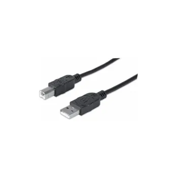 MANHATTAN Kabel USB 2.0 A-B propojovací 1,8m, černý