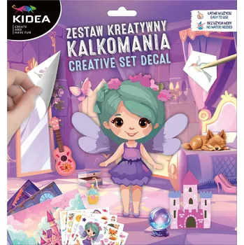 samolepka Kidea Kidea, NTKDKA, sada transferových samolepek s tematickým pozadím, víla, 8 ks