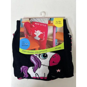 Kojenecké punčocháče s ABS na chodidlech a kolenou Barva: Jednorožec, Velikost: 74-80