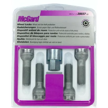 Šroubek na kolo McGard bezpečnostní šrouby M12x1,5x44,5mm koule R12, klíč 17