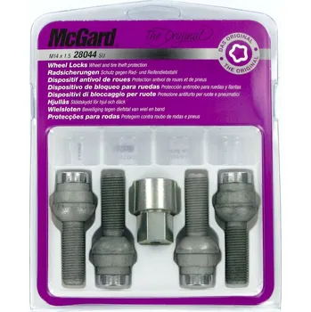 Šroubek na kolo McGard bezpečnostní šrouby M14x1,5x37,1mm koule R14, klíč 19