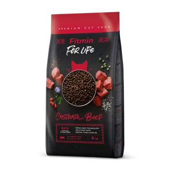 Krmivo pro kočku FITMIN Cat For Life Kastrát hovězí 8kg