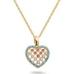 Barevný přívěsek srdce se simulovanými kameny IZ31357 + dárkové balení LUXUS zdarma