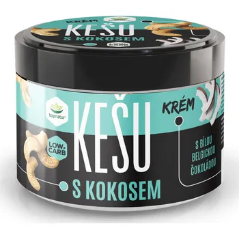 LOW CARB krém Kešu s kokosem a bílou belgickou čokoládou 300g