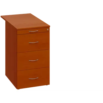 Zásuvkový kontejner CKC 1 - 81 kontejner přístavný, 4-zásuvkový, deska 18 mm, centrální zámek, tužkovnice, třešeň šumavská