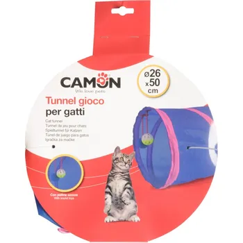 Hračka pro kočku CAMON TUNEL CAT + 2x ZVUK. HRAČKA 26x50 cm