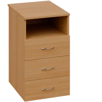 Zásuvkový kontejner CKC 1 - 64 kontejner přístavný, 3-zásuvkový/nika, deska 18 mm, centrální zámek, buk royal