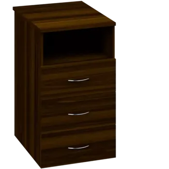 Zásuvkový kontejner CKC 1 - 64 kontejner přístavný, 3-zásuvkový/nika, deska 18 mm, centrální zámek, ořech královský