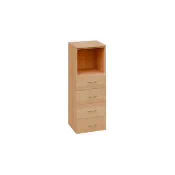 Šatní skříň CN 3 - 44ZN skříň, 4-zásuvková/nika, 1100x400x400, javor horský