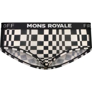 Pánské termo spodní prádlo Merino kalhotky MONS ROYALE SYLVIA BOYLEG WMNS checkers Velikost: L