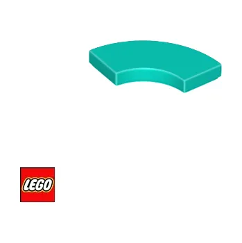 Stavebnice LEGO LEGO® Dílky LEGO Kruhová Dlaždice 2x2 rohová -zahlá / 27925 Barva: Tyrkysová 27925