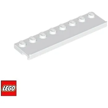 Stavebnice LEGO LEGO® Dílky LEGO Podložka 2x8 s Kolejí na dveře / 30586 Barva: Bílá 30586